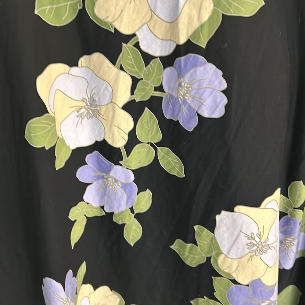 Loft: Beautiful, Navy Blue w/ Floral Print Strapless Dress: Size 8 - Picture 2 of 9